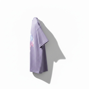 T-shirt long tricoté surdimensionné avec logo personnalisé imprimé, 100 % polyester, épais, uni, grande taille, épaules tombantes, style streetwear - Product Image 2