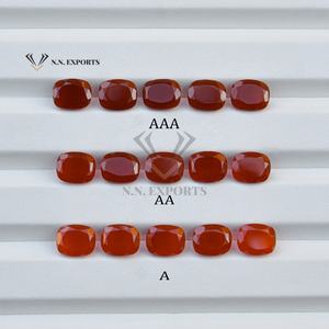 Grand stock de pierres précieuses en onyx rouge naturel facetté de 8x10 mm, coupe longue en forme de coussin, vente en gros, pierres précieuses en vrac, cadeaux personnalisés de Noël - Product Image 1