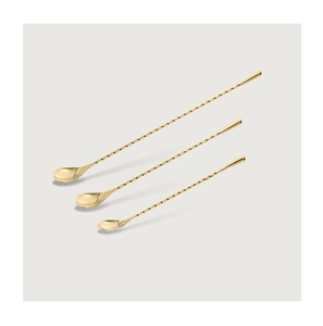 Cuillère de bar en laiton de haute qualité avec manche torsadé et motif feuille – Outil de bar haut de gamme – Cuillère en laiton très demandée – Meilleur prix - Product Image 5