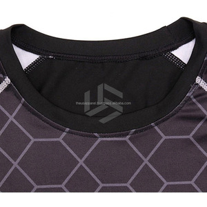 เสื้อรัดกล้ามเนื้อ BJJ คุณภาพสูงแบบ OEM ผลิตตามสั่ง สำหรับ MMA และยิม น้ำหนัก 260 กรัม ผ้าถักแบบ Worsted พิมพ์ลายแบบ Sublimation 3 มิติ สไตล์สปอร์ต - Product Image 5