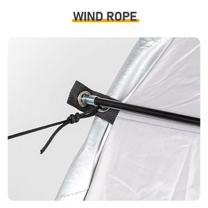 Tenda/Capanno per Biciclette Grigio Chiaro 6.8x2.6FT con Telaio in Fibra di Vetro e Tessuto Oxford 210D PU Argentato - Product Image 6