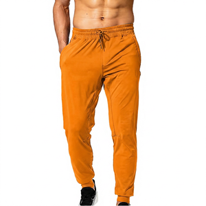 Pantalon décontracté pour homme, léger, taille haute élastique, poches latérales, tissu tricoté respirant - Product Image 3