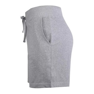 Women's Mid Waist Cotton Knitted Running Shorts Casual Drawstring Solid Gray Breathable <b>Waterproof</b> Eco-Friendly Quick Dry - Product Image 4