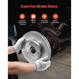 Kit de Reparación de Frenos de Cerámica Compatible con Chevrolet Equinox 2010-2017 y GMC Terrain 2010-2017, Rotores de Freno Huecos, Frenos Delanteros y Traseros - Product Image 5