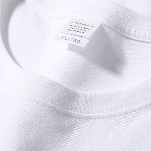 เสื้อยืดคอกลมแขนสั้นสีขาวสำหรับผู้ชาย ผ้าฝ้าย 100% ทรงปกติ ไซส์ XL/น้ำหนัก 180 กรัม ผ้าถักเนื้อแน่น สไตล์ลำลอง - Product Image 1