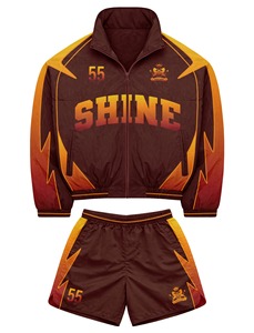 Conjunto de Chaqueta Cortavientos y Pantalones Cortos Multicolor |   Conjunto Deportivo Shine Flex Streetwear Fabricante de Marca Privada OEM - Product Image 2