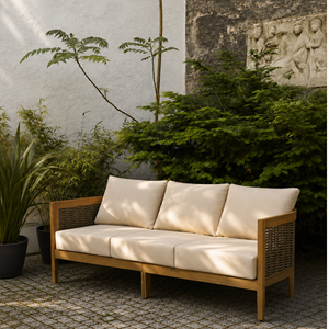 Luxury UV-Resistant PE <b>Rattan</b> Modern Outdoor <b>Sofa</b> Set Waterproof All-Weather Garden Sectional Couch for Hotel Resort Patio - Product Image 1