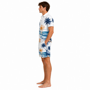 Conjunto de Camiseta Polo y Pantalones Cortos para Hombre OEM ODM, Ropa Casual de Verano de Algodón Transpirable, Venta al Por Mayor, Prendas Personalizadas - Product Image 4
