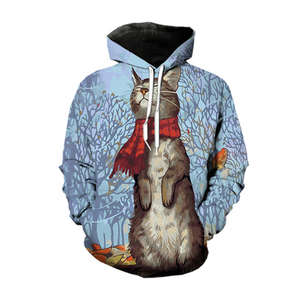 LAAL SPORTS Sudadera con capucha de manga larga Negro Rojo Papá Noel Frente Ropa de invierno Transpirable Diseño sostenible Lavado con capucha Volver - Product Image 3