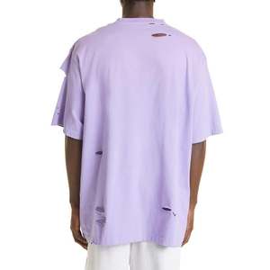 เสื้อยืดโอเวอร์ไซส์เนื้อนุ่มยืดหยุ่นสำหรับผู้ชาย เสื้อผ้าสตรีทแวร์ลำลองแขนสั้น เสื้อยืดออกกำลังกายสำหรับผู้ชาย โพลีเอสเตอร์ 100% เสื้อยืดผู้ชาย - Product Image 3