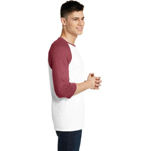 Camiseta de Manga Raglán Blanca para Hombre, Cuello Redondo, Estilo Casual, Oversize, 100% Algodón, Color Sólido, Antiarrugas, 320g - Product Image 3