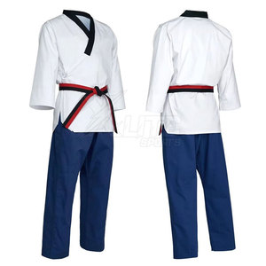 Uniforme de Taekwondo pour hommes de style professionnel, personnalisable à l'avant, tissu extensible doux, tenue d'arts martiaux adaptée à l'entraînement quotidien - Product Image 3