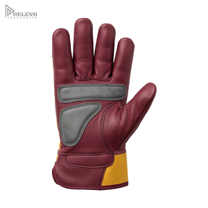 ถุงมือมอเตอร์ไซค์ลาเท็กซ์แบบกำหนดเอง สีเหลืองมัสตาร์ด ด้านหลังทำจากผ้าใบ บุแผ่นรองสีเทาบริเวณฝ่ามือและส้นเท้า สำหรับงานหนัก ใช้งานได้ทั่วไป - Product Image 4