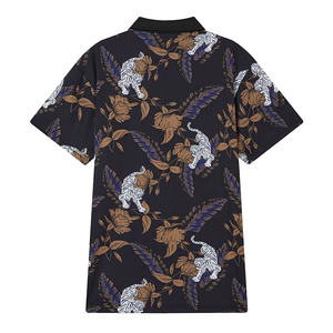 Nouveau style tendance pour hommes : T-shirt d'été à manches courtes, motif léopard, respirant, en jersey, avec logo personnalisé, OEM - Product Image 2