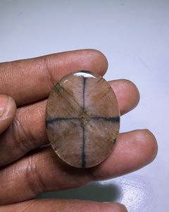 Colgante de Piedra Preciosa Natural de Chiastolita Marrón, Cabujón de Cristal Pulido, Chiastolita Natural para Joyería - Product Image 1