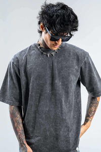 เสื้อยืดผู้ชายขายดี น้ำหนักเบา ล้างสีแบบแอซิด สไตล์สตรีทแวร์ ทรงโอเวอร์ไซส์ ฮิปฮอป ผลิตจากผ้าฝ้าย ราคาถูก - Product Image 6