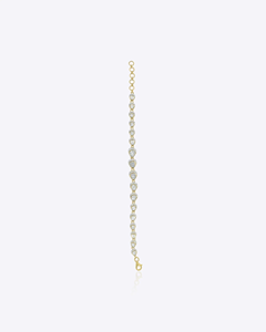 Pulsera Ajustable Lumiere Link de Oro 14K con Diamantes Polki, Elegante Estilo Cadena para Mujeres y Niñas - Diseño Moderno para Fiestas - Product Image 2