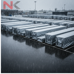 Bâche en PVC en gros pour l'Europe, imperméable et ignifuge, pour la couverture industrielle des camions, des tentes et des entrepôts extérieurs - Product Image 5