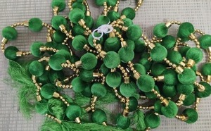 Guirlande décorative artisanale en velours avec perles mélangées, pompon suspendu, ornement pour le Nouvel An chinois, Noël, mariages, scène - Product Image 6