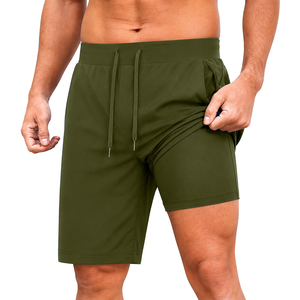 Custom Men's 2 in 1 Compression <b>Running</b> <b>Shorts</b> Quick Dry Gym Fitness Training Athletic Sports <b>Shorts</b> <b>with</b> <b>Phone</b> <b>Pocket</b> - Product Image 3