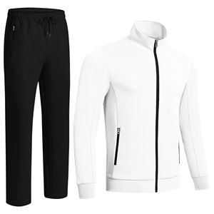 Ensemble de survêtement streetwear hiver uni à capuche avec cordon de serrage, veste et pantalon de jogging, pour entraînement sportif, course et gym - Prix de gros - Product Image 6