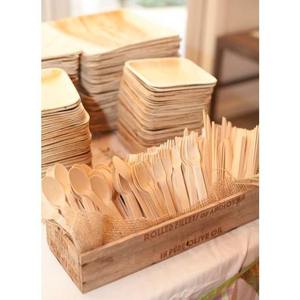 Square Palm Leaf <b>Disposable</b> <b>Plates</b> Reusable Compostable Biodegradable Eco-Friendly Dishwasher Safe Freezer Safe Party Set 3 - Product Image 5