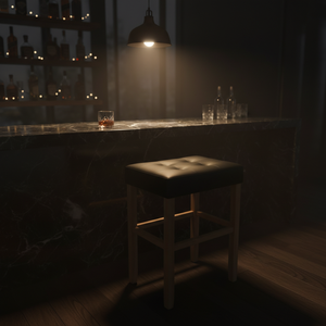 เก้าอี้บาร์ เก้าอี้เคาน์เตอร์ เก้าอี้บาร์หนัง PU แบบไม่มีพนักพิง เก้าอี้เคาน์เตอร์หุ้มเบาะ เก้าอี้บาร์ PU สไตล์โมเดิร์น เก้าอี้บาร์ครัวแบบไม่มีพนักพิง - Product Image 6