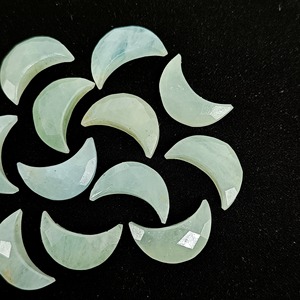 Aguamarina Natural Facetada en Forma de Luna Creciente, Tallada a Mano, 18mm, Piedra Preciosa Suelta, Precio al por Mayor para Fabricación de Joyería - Product Image 6