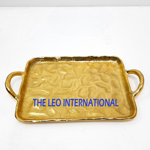 Home Decor Custom Nordic Modern Luxury Wood Material Creative Tray <b>Decorative</b> Serving Trays With Metal Handles - Product Image 5