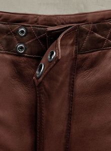 กางเกงหนังสีแดงเข้ม Outlaw Burnt Maroon - Product Image 6