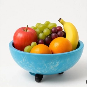 Tazón de Resina de Diseño de Alta Calidad, Tazón de Vidrio Amarillo Verde con Diseño en Espiral, Tazón Redondo Decorativo para Frutas y Dulces, Vajilla para Decoración del Hogar - Product Image 6