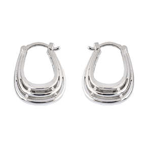 STYLISH INDIAN BOHEMIAN HOOP <b>EARRINGS</b> FOR WOMEN 925 STERLING SILVER PLATED LIGHTWEIGHT FASHION JEWELRY ANNIVERSARY GIFTS DATING - Product Image 1