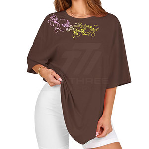 Camisetas Extra Grandes para Mujer, Ligeras, Suaves al Tacto, Ecológicas, 100% Algodón, Transpirables, de Secado Rápido, MOQ Bajo - Product Image 3