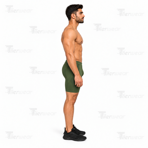 Shorts de compression pour hommes – Tissu extensible performant pour la gym et l'entraînement – Couche de base athlétique – Short de sport sécurisé - Product Image 3