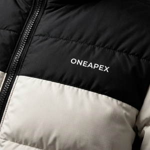 Blouson matelassé homme noir et blanc, col montant, fermeture éclair, manteau d'hiver chaud, décontracté, streetwear, personnalisable, marque privée - Product Image 6