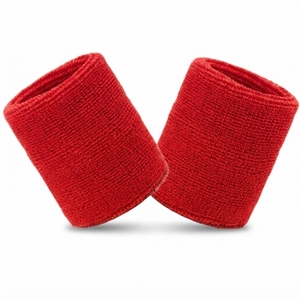 Bracelets de sport Vilico personnalisés avec logo OEM, en tissu éponge absorbant, fins, 4,5 cm, en nylon et coton compostable, pour la gym, le tennis, la course à pied, le basketball - Product Image 3