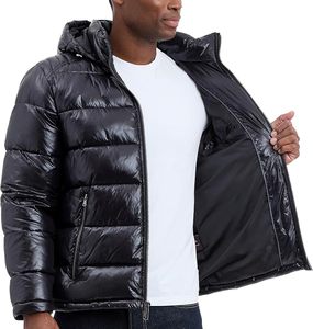 Wholesale Oversized Men Thermal Puffer Jacket Fashion Hooded Winter Insulated <b>Parka</b> Coat Custom Logo - Product Image 5