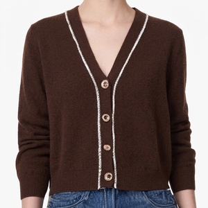 Suéter cárdigan de punto personalizado al por mayor para mujer, cómodo para el invierno, para moda casual. - Product Image 3