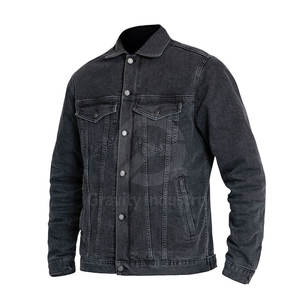 Dernier style de veste en jean pour homme 100% coton écologique respirant hiver meilleure vente en gros logo frontal - Product Image 4
