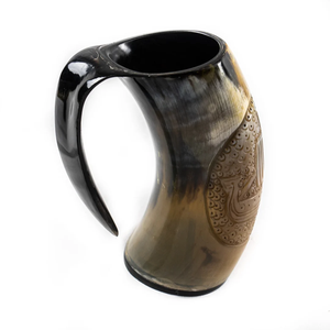 Jarra de Cuerno de Buey de Alta Calidad, Jarra de Cuerno Vikinga Náutica, Jarra Medieval de Cuerno de Búfalo a Precios Muy Accesibles - Product Image 4