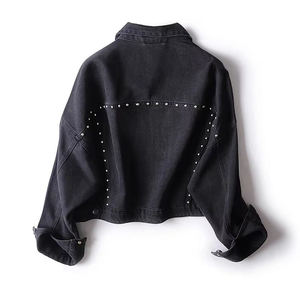 Street Wear <b>Rhinestone</b> Jean <b>Jacket</b> Men Hip Hop Custom Embroidered <b>Rhinestone</b> Denim <b>Jacket</b> Men Luxury - Product Image 2