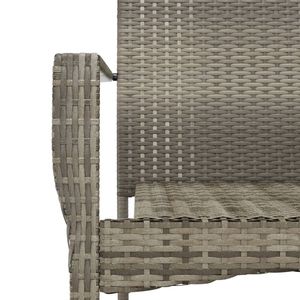 Juego de Comedor de Jardín de Ratán PE Gris de 7 Piezas con Fundas Extraíbles - Product Image 5