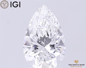 Diamant de laboratoire CVD, clarté VVS1, couleur E, taille poire, avec certificat IGI, 2,00 carats, pour bague de fiançailles moderne - Product Image 1