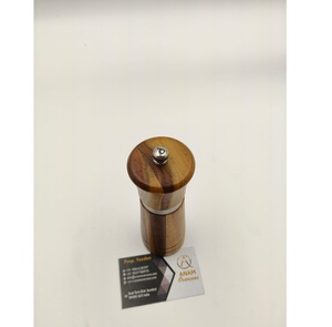 Moulin à épices en bois fait main, moulin à sel et à poivre avec rotor en céramique, système de broyage réglable - Product Image 1