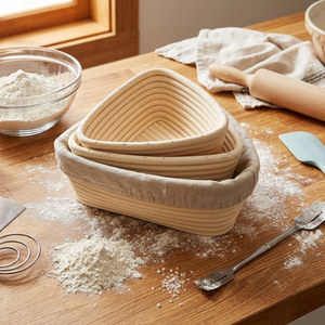 Triangular Rattan <b>Bread</b> Proofing <b>Basket</b> Natural Cane Dough Fermenting <b>Basket</b> Reusable for <b>Bread</b> Proofing - Product Image 5