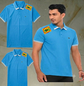 เสื้อเชิ้ตแขนสั้นผู้ชายลายจุด ผ้าฝ้ายอ๊อกซ์ฟอร์ด ระบายอากาศได้ดี ไม่เป็นขุย แห้งเร็ว มีโลโก้ด้านหน้า - Product Image 3