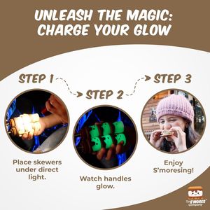 Set di 4 Bastoncini Telescopici Extra Lunghi Luminosi al Buio per Arrostire Marshmallow e Accendere il Fuoco per S'mores - Product Image 3