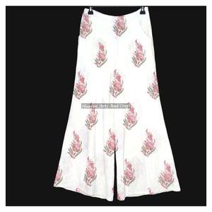 Pantalon Palazzo à jambes larges personnalisé coupe ample pour femmes pantalon d'été en coton respirant léger et confortable voyage tenue de bureau - Product Image 4