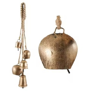 Rustic Christmas Bell Ornament Metal Craft for <b>Winter</b> Celebration <b>Decor</b> - Product Image 1