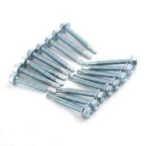 Tornillos Autoperforantes de Cabeza Hexagonal de Acero al Carbono (Métricos/Pulgadas) con Acabado en Zinc/Galvanizado Azul/Blanco, Clase 8, Alta Resistencia - Product Image 1